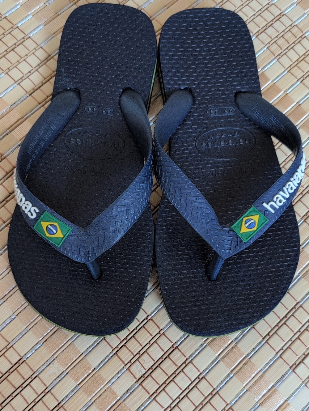 Havaianas Navy Flip Flops with Brazilian Flag